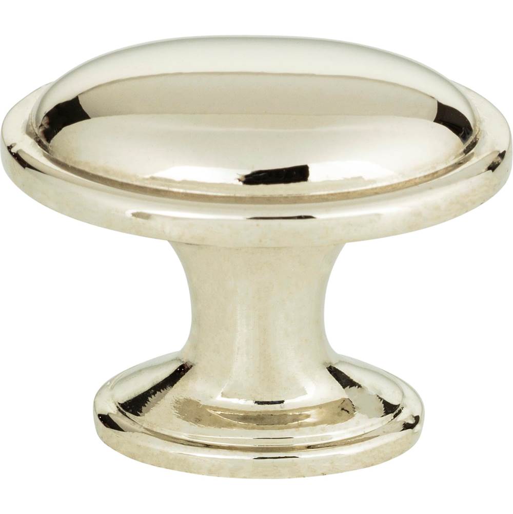 Atlas - Austen Oval Knob 1 5/16 Inch Polished Nickel - Polished Nickel