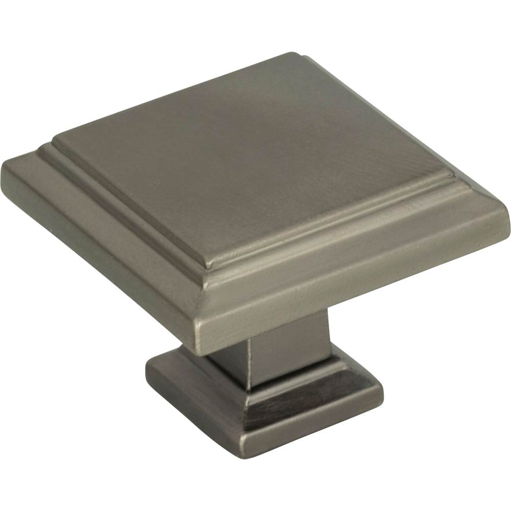 Sutton Place Square Knob 1 1/4 Inch Brushed Nickel