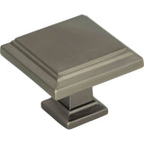 Sutton Place Square Knob 1 1/4 Inch Brushed Nickel