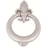 Atlas - Fleur de lys Door Knocker  Brushed Nickel - Brushed Nickel