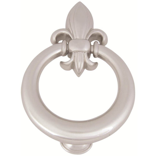 Atlas - Fleur de lys Door Knocker  Brushed Nickel - Brushed Nickel