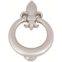 Atlas - Fleur de lys Door Knocker  Brushed Nickel - Brushed Nickel