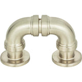 Atlas - Steam Punk Finger Pull 1 5/16 Inch (c-c) Brushed Nickel - Brushed Nickel