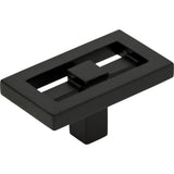 Nobu Rectangle Knob 1 3/4 Inch Matte Black