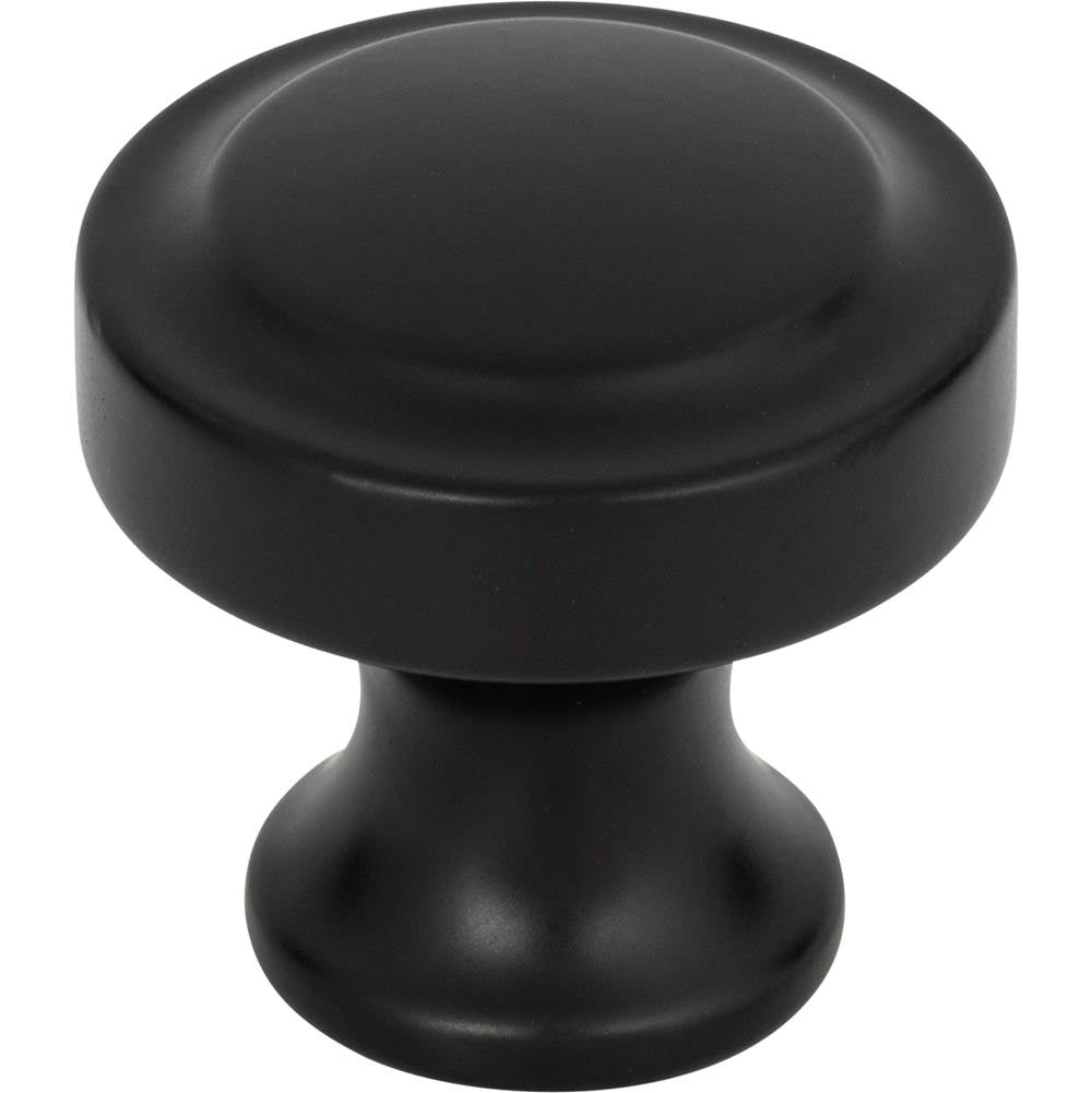 Atlas - Bradbury Knob 1 1/4 Inch Matte Black - Matte Black