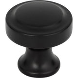Atlas - Bradbury Knob 1 1/4 Inch Matte Black - Matte Black