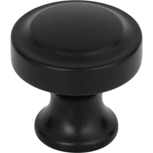 Atlas - Bradbury Knob 1 1/4 Inch Matte Black - Matte Black