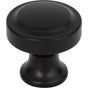 Atlas - Bradbury Knob 1 1/4 Inch Matte Black - Matte Black
