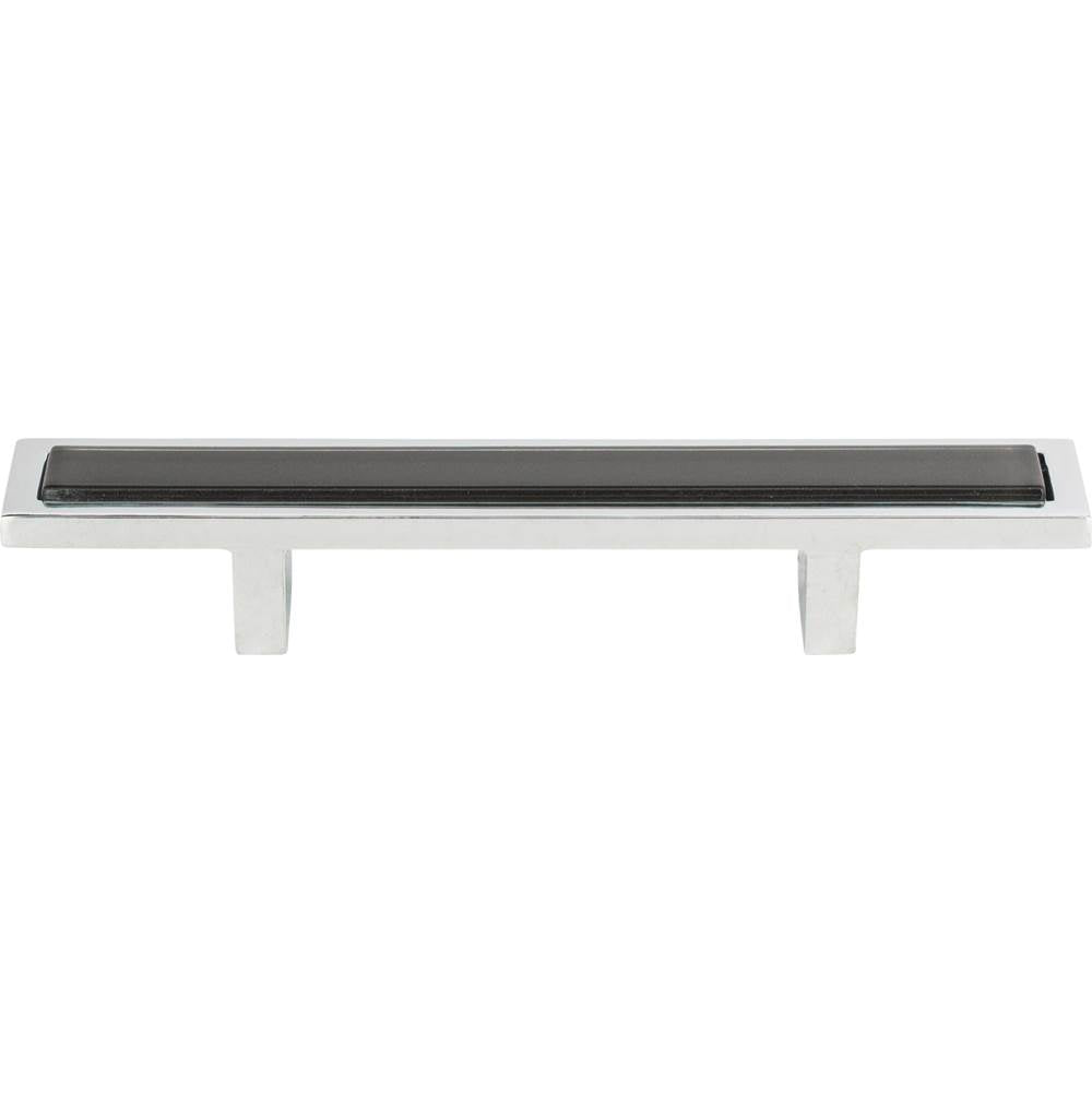 Atlas - Spa Black Pull 3 Inch (c-c) Polished Chrome - Polished Chrome