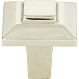 Atlas - Trocadero Small Square Knob 1 Inch Polished Nickel - Polished Nickel