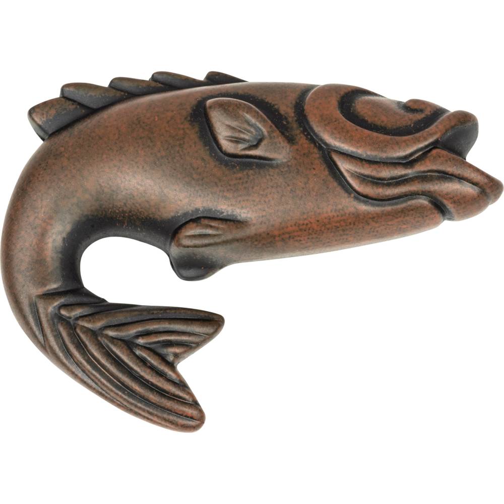 Fish Knob 2 1/4 Inch Brushed Nickel