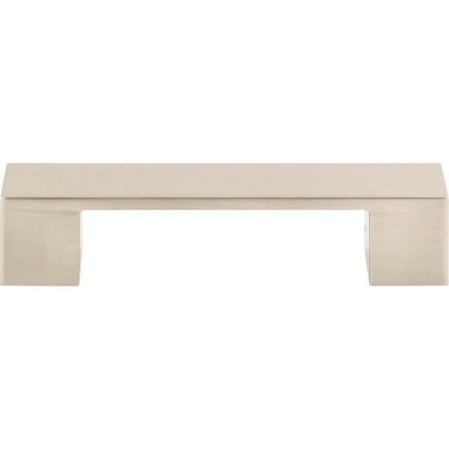 Atlas - Wide Square Pull 3 3/4 Inch (c-c) Brushed Nickel - Brushed Nickel