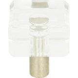 Atlas - Optimism Square Knob 1 1/4 Inch Brushed Nickel - Brushed Nickel