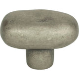 Atlas - Distressed Oval Knob 1 11/16 Inch Pewter - Pewter