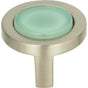 Atlas - Spa Green Round Knob 1 1/4 Inch Brushed Nickel - Brushed Nickel