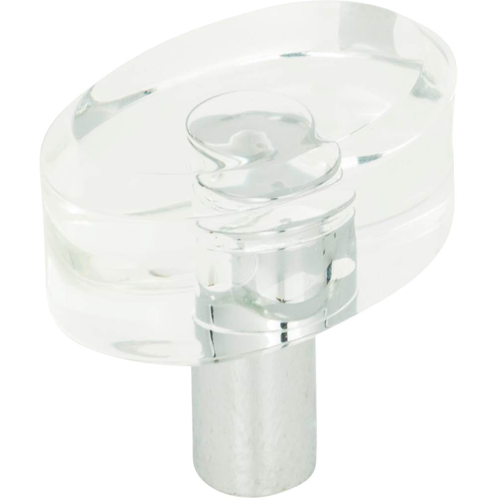 Optimism Oval Knob 1 1/2 Inch Brushed Nickel
