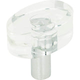 Optimism Oval Knob 1 1/2 Inch Brushed Nickel
