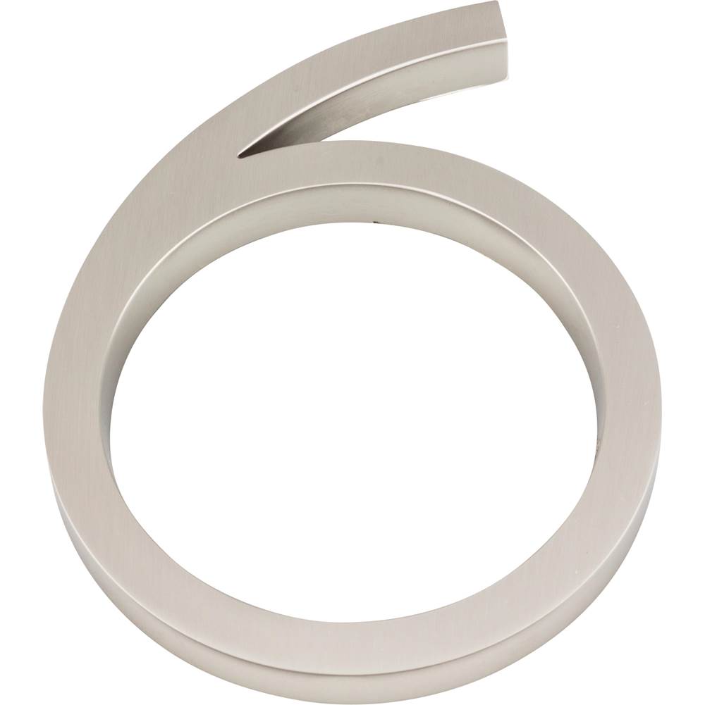 Atlas - Modern Avalon No.6 6 Inch Brushed Nickel - Brushed Nickel