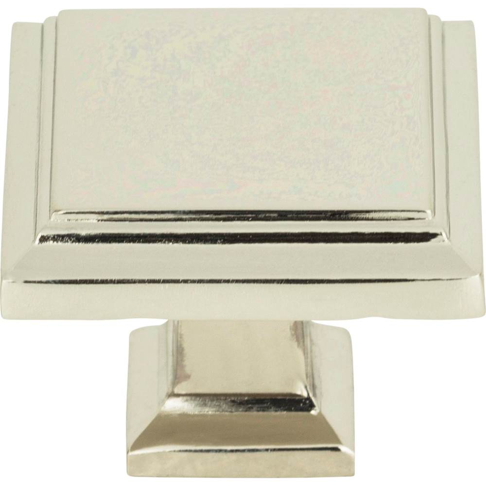 Atlas - Sutton Place Square Knob 1 1/4 Inch Polished Nickel - Polished Nickel