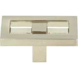 Atlas - Nobu Rectangle Knob 1 3/4 Inch Brushed Nickel - Brushed Nickel