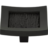 Atlas - Primitive Square Knob 1 1/2 Inch Matte Black - Matte Black