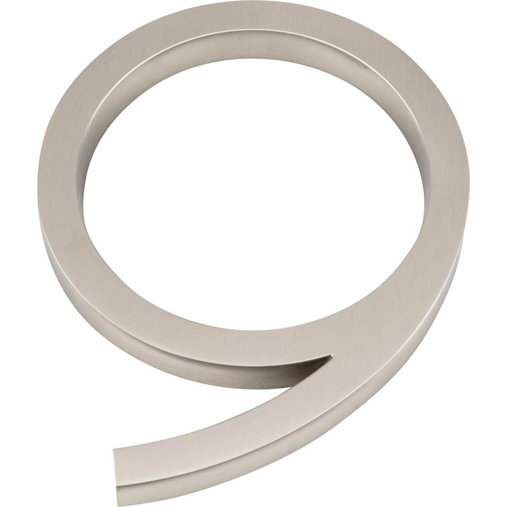 Atlas - Modern Avalon No.9 6 Inch Brushed Nickel - Brushed Nickel