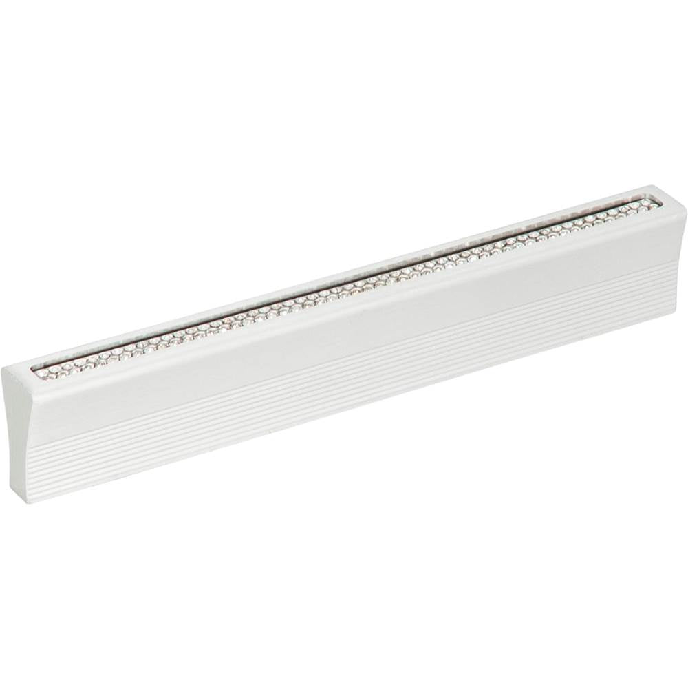 Crystal Inset Thin Pull 3 3/4 Inch (c-c) Matte Chrome