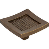 Primitive Square Knob 1 1/2 Inch Burnished Bronze