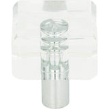 Atlas - Optimism Square Knob 1 1/4 Inch Polished Chrome - Polished Chrome