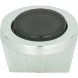 Spa Black Round Knob 1 1/4 Inch Brushed Nickel