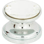 Atlas - Crystal Large Round Knob 7/8 Inch Polished Chrome - Polished Chrome