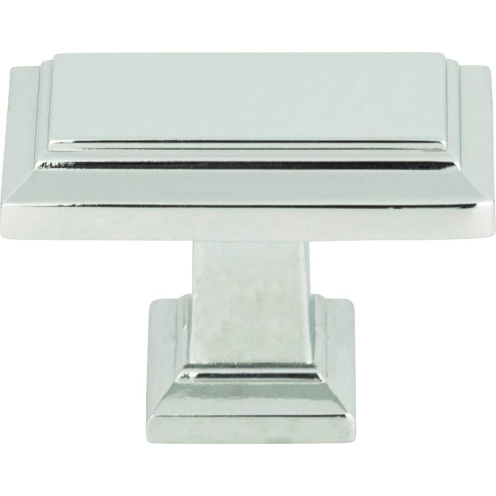 Atlas - Sutton Place Rectangle Knob 1 7/16 Inch Polished Chrome - Polished Chrome