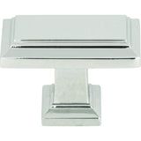 Atlas - Sutton Place Rectangle Knob 1 7/16 Inch Polished Chrome - Polished Chrome