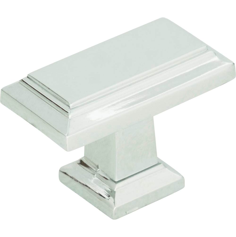 Sutton Place Rectangle Knob 1 7/16 Inch Brushed Nickel