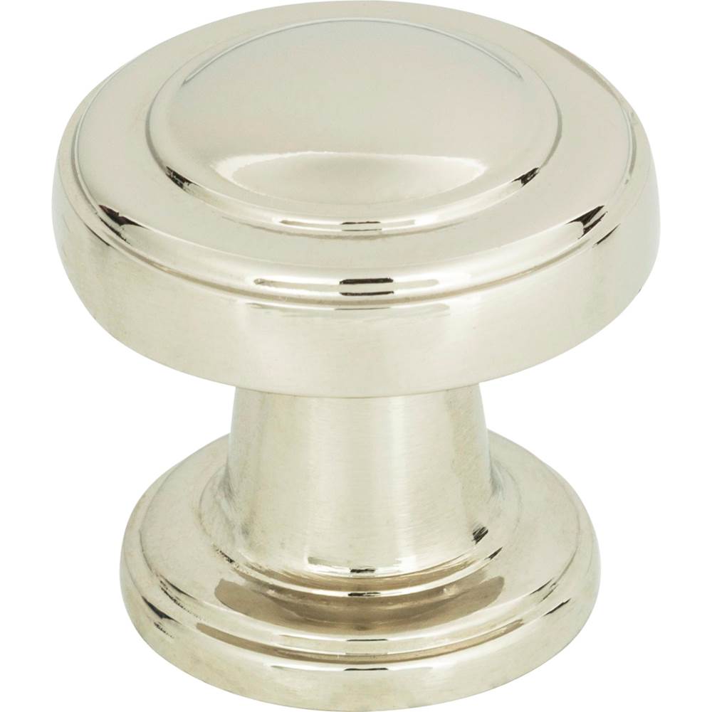 Atlas - Bronte Knob 1 1/8 Inch Polished Nickel - Polished Nickel