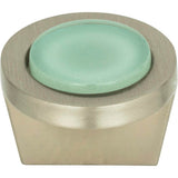 Spa Green Round Knob 1 1/4 Inch Brushed Nickel