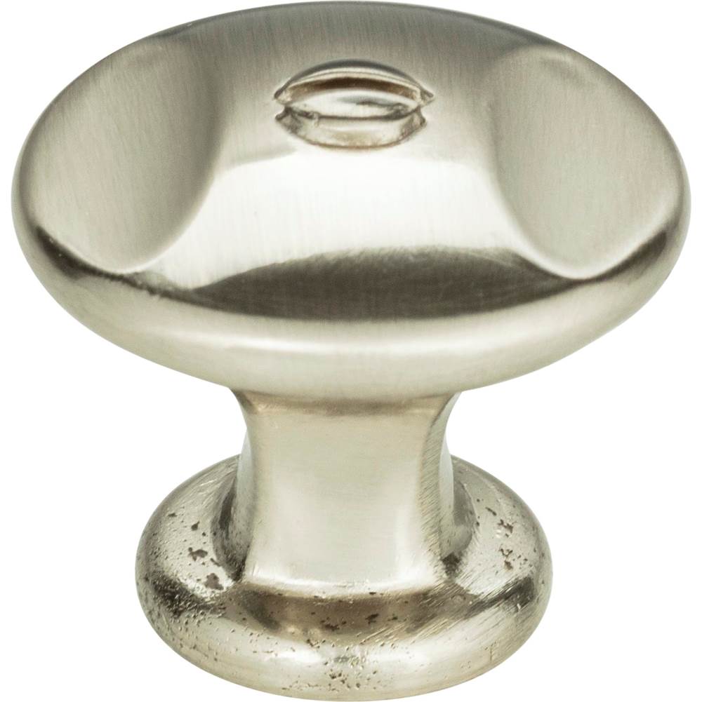 Atlas - Ergo Knob 1 3/8 Inch Brushed Nickel - Brushed Nickel