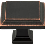 Atlas - Sutton Place Square Knob 1 1/4 Inch Venetian Bronze - Venetian Bronze