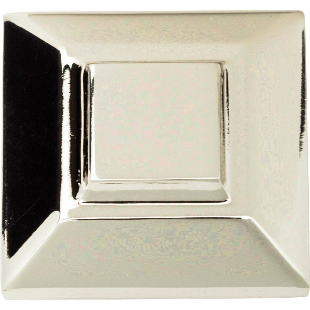 Trocadero Large Square Knob 1 1/2 Inch Brushed Nickel