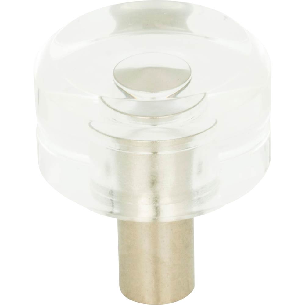 Atlas - Optimism Round Knob 1 3/16 Inch Brushed Nickel - Brushed Nickel