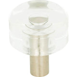 Atlas - Optimism Round Knob 1 3/16 Inch Brushed Nickel - Brushed Nickel