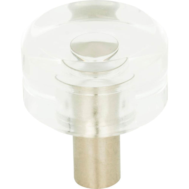 Atlas - Optimism Round Knob 1 3/16 Inch Brushed Nickel - Brushed Nickel