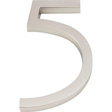 Atlas - Modern Avalon No.5 6 Inch Brushed Nickel - Brushed Nickel