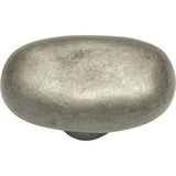 Distressed Oval Knob 1 11/16 Inch Antique Bronze
