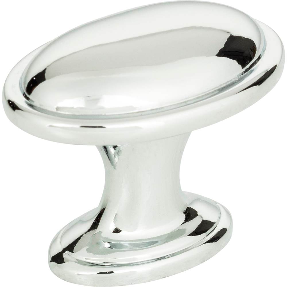 Austen Oval Knob 1 5/16 Inch Brushed Nickel