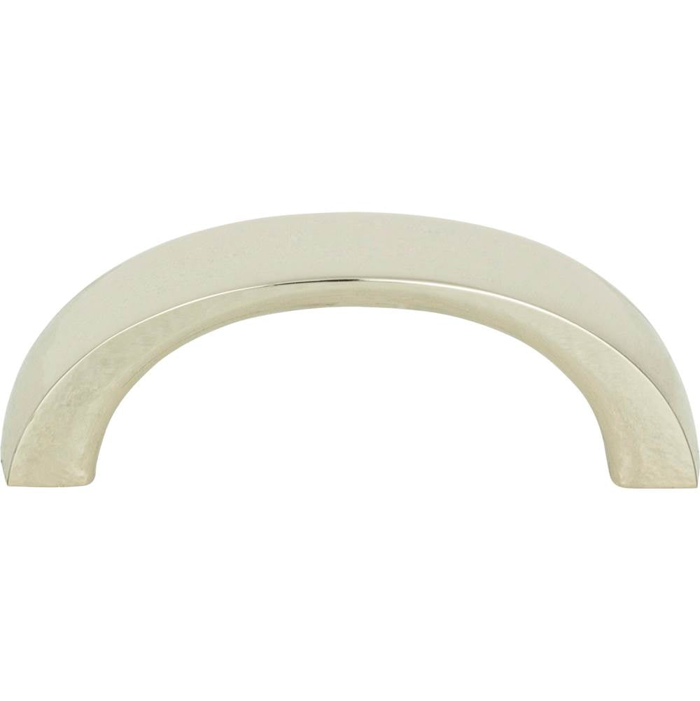 Atlas - Tableau Curved Pull 1 13/16 Inch (c-c) Polished Nickel - Polished Nickel