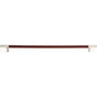 Atlas - Zanzibar Brown Appliance Pull 17 Inch (c-c) Leather Polished Chrome - Polished Chrome