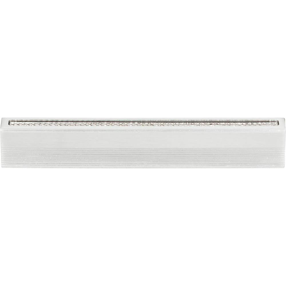 Atlas - Crystal Inset Thin Pull 3 3/4 Inch (c-c) Matte Chrome - Matte Chrome