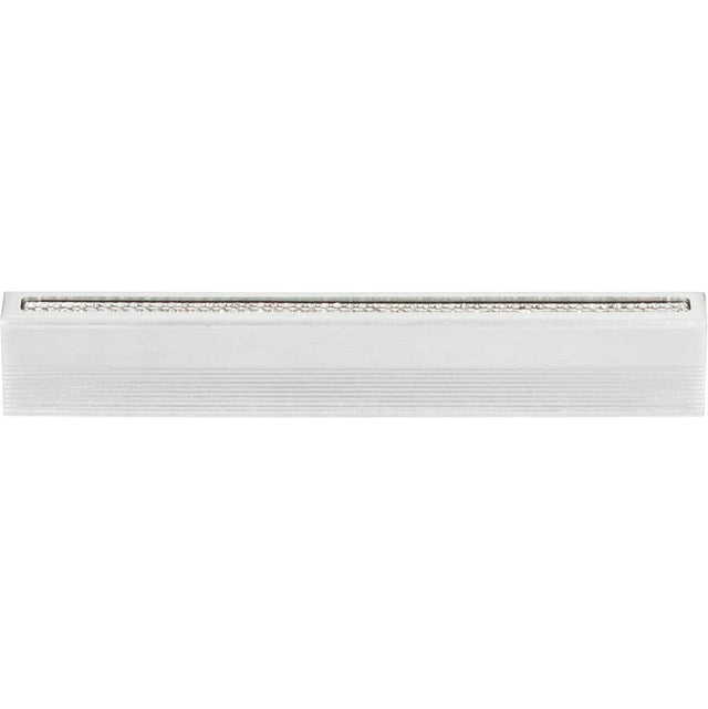 Atlas - Crystal Inset Thin Pull 3 3/4 Inch (c-c) Matte Chrome - Matte Chrome