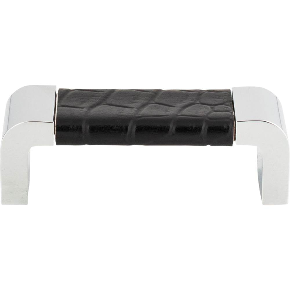 Atlas - Paradigm Pull 3 Inch (c-c) CH and Black Croc Leather - Polished Chrome, Black Croc Leather